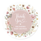 Dusty Pink Wildflower Butterfly Girl Baby Shower