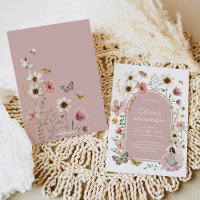 Dusty Pink Wildflower Fairy Birthday Garden Party
