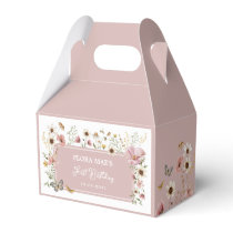 Dusty Pink Wildflower Garden Tea Party Birthday Favor Boxes
