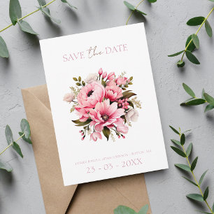 Dusty Pink Wildflower Wedding Save The Date