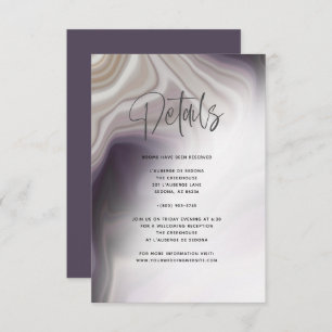 Dusty Plum Agate Details Invitation
