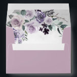 Dusty Purple and Silver Floral Wedding Envelope<br><div class="desc">Design's exterior is set to a dusty purple shade -- design features elegant watercolor floral elements in various shades of dusty purples,  dark plum and more. Design also features various types of rustic greenery and branches with silver gray watercolor splashes within the corners for added style.</div>