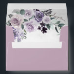 Dusty Purple and Silver Floral Wedding Envelope<br><div class="desc">Design's exterior is set to a dusty purple shade -- design features elegant watercolor floral elements in various shades of dusty purples,  dark plum and more. Design also features various types of rustic greenery and branches with silver gray watercolor splashes within the corners for added style.</div>