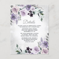 Dusty Purple and Silver Gray Floral Rustic Wedding