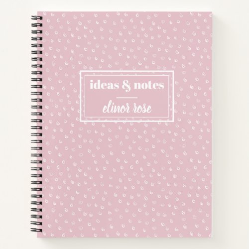 Dusty Purple and White Modern Trendy Pattern Notebook