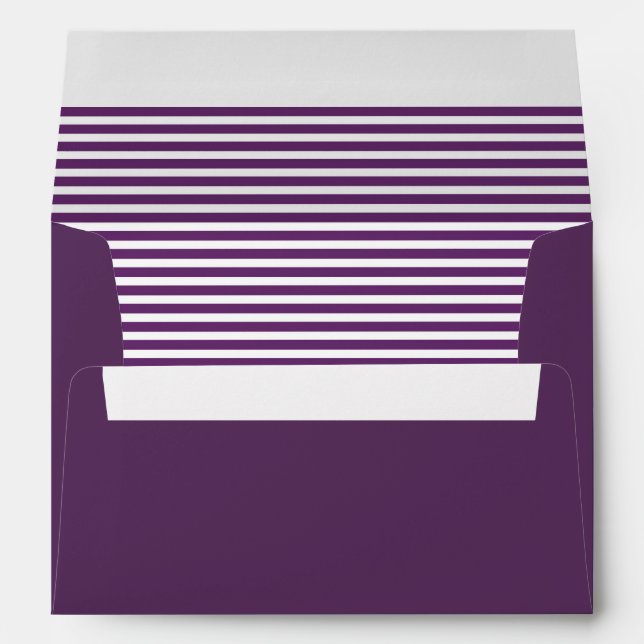 Dusty Purple and White Striped Envelope (Back (Bottom))