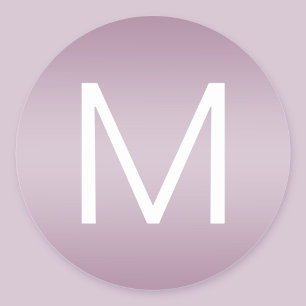 Dusty Purple (editable color) Modern Minimalistic Classic Round Sticker