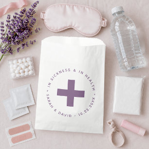Dusty Purple Emergency Kit In Sickness & in Health Favor Bag