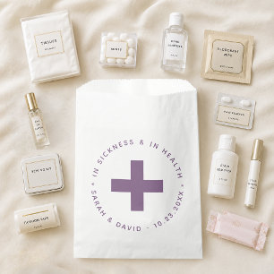 Dusty Purple Emergency Kit In Sickness & in Health Favor Bag