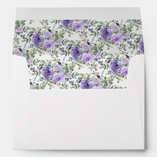 Dusty Purple Eucalyptus Botanical Watercolor Envelope