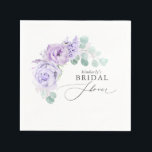 Dusty Purple Floral Baby / Bridal Shower Napkins<br><div class="desc">Dusty purple flowers napkins</div>