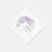 Dusty Purple Floral Baby / Bridal Shower Napkins (Corner)