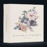 Dusty Purple Floral Watercolor Custom Wedding 3 Ring Binder<br><div class="desc">Dusty Purple Floral Watercolor Custom Wedding Binder</div>