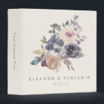 Dusty Purple Floral Watercolor Custom Wedding 3 Ring Binder<br><div class="desc">Dusty Purple Floral Watercolor Custom Wedding Binder</div>