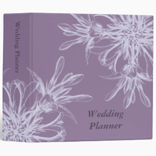 Dusty Purple Floral Wedding Planner Binder
