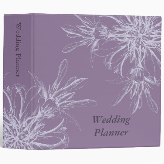 Dusty Purple Floral Wedding Planner Binder | Zazzle.com