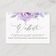 Dusty Purple Floral Wedding Website Card at Zazzle