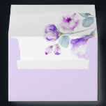 Dusty Purple Flowers Elegant Dreamy Romantic Envelope<br><div class="desc">Dusty purple floral watercolor envelopes</div>