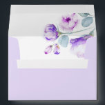 Dusty Purple Flowers Elegant Dreamy Romantic Envelope<br><div class="desc">Dusty purple floral watercolor envelopes</div>