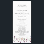 Dusty Purple Lavender Wildflower Garden Wedding  Program<br><div class="desc">Capture the beauty of nature on your special day with our exquisite wildflower watercolor wedding program. Elegant, unique, and blooming with love. Use the text fields to personalize your design with your own wording and details. If you want to change the font style, color or text placement, simply click the...</div>