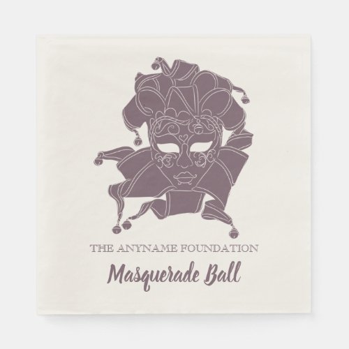 Dusty Purple Masquerade Ball Fundraiser Gala Napkins