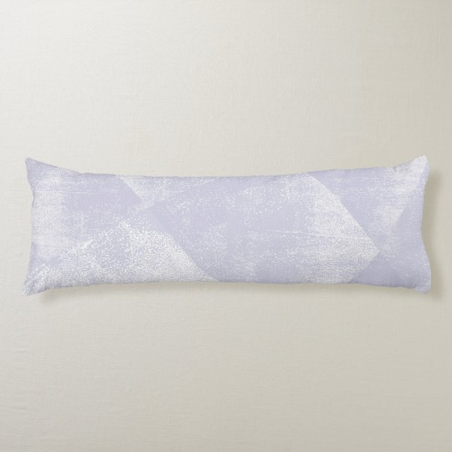 Dusty Purple Minimal Geometric Ink Texture Body Pillow (Front)