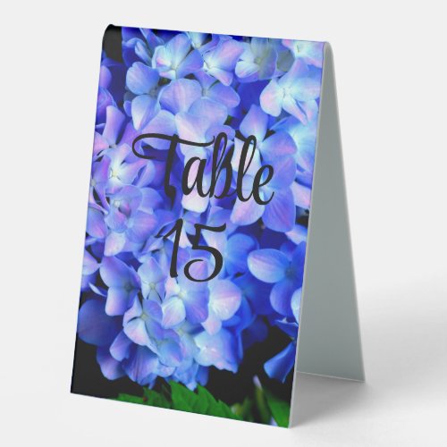 Dusty Purple pink hydrangeas Table Tent Sign