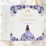 Dusty Purple Princess Quinceañera 3 Ring Binder<br><div class="desc">This elegant and glamorous Quinceañera binder is perfect as a party planner, photo album or guest book. The design features a beautiful princess with dark hair in a dusty purple ball gown. The text combines handwritten script and modern sans serif fonts for a classy and sophisticated look. The floral arrangements...</div>