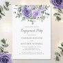 Dusty Purple Rose Botanical Engagement Party Invitation