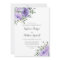 Dusty Purple Roses Botanical Wedding Invitation