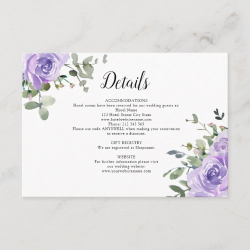 Dusty Purple Roses Eucalyptus Wedding Details