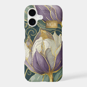 Dusty Purple Tulip Dream - Vintage Botanical Art iPhone 17 Case