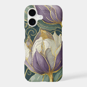 Dusty Purple Tulip Dream - Vintage Botanical Art iPhone 17 Case