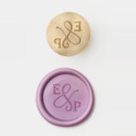 Dusty purple wedding initials wax seal stamp<br><div class="desc">Modern romantic wax looking wedding envelope seal . Please find more matching designs and variations from my "blissweddingpaperie" store. And feel free to contact me for further customization or matching items</div>