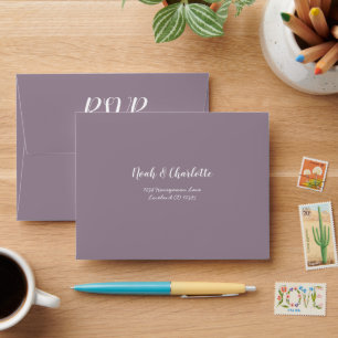 Dusty Purple Wedding Special Occasion Envelope