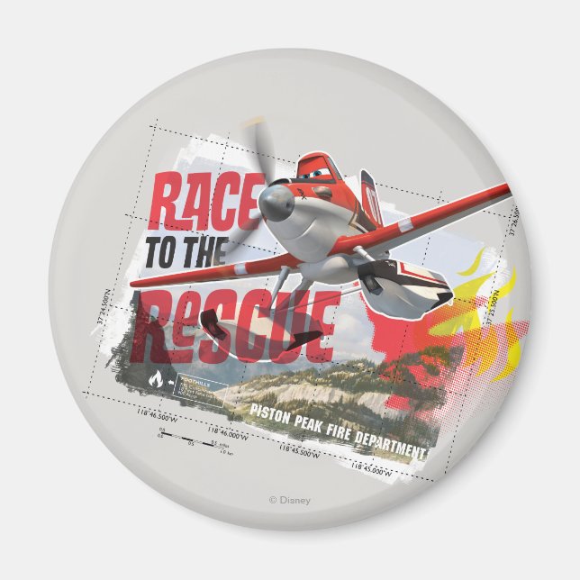 Dusty Race To The Rescue Magnet (Front)