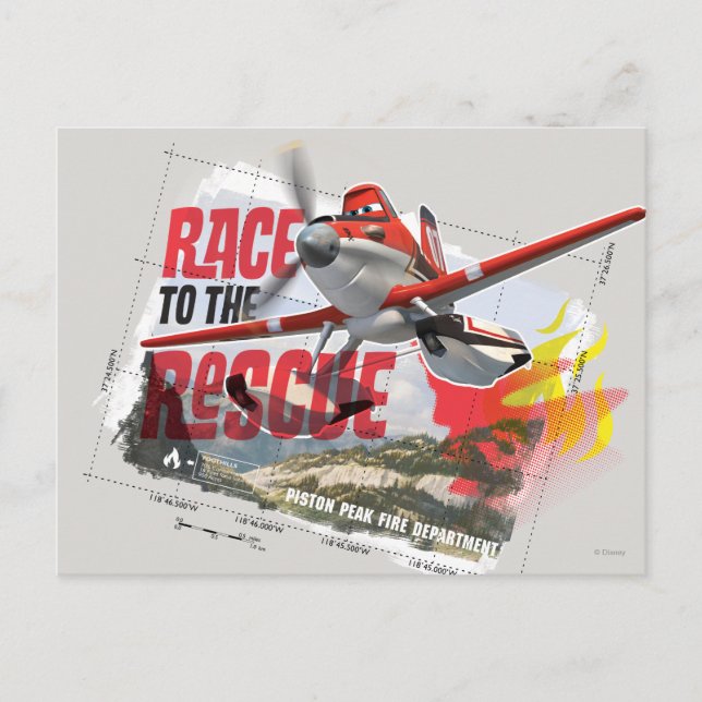 Dusty Race To The Rescue Postcard (Front)