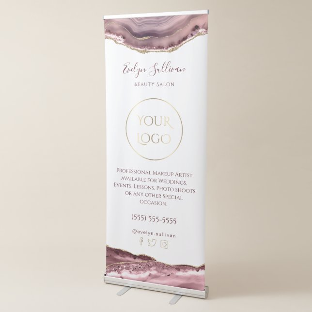 dusty rose agate retractable banner (3/4)