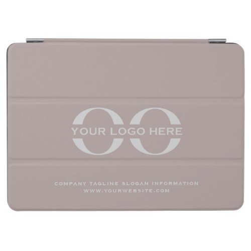 Dusty Rose and Gray Corporate Company Logo Branded iPad Air Cover