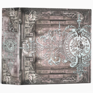 Dusty Rose and Ivory Gothic Victorian Ancient Tome 3 Ring Binder