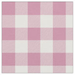 Dusty Rose and White Gingham Plaid Fabric