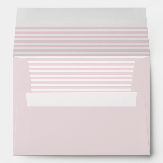 Dusty Rose and White Striped Envelope (Back (Bottom))