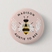 Dusty Rose Auntie to Bee Shower Name