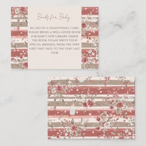 Dusty Rose Baby Girl Books for Baby Note Card
