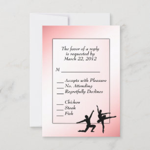 Dusty Rose Ballet Dance RSVP with Menu Choice