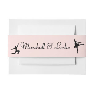 Dusty Rose Ballet Invitation Belly Band