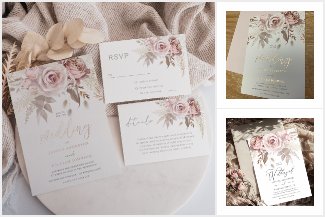 Dusty Rose Blush Boho Pink Ivory Floral Wedding 