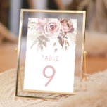 Dusty Rose & Blush Floral Wedding Reception Table Number<br><div class="desc">Dusty Rose & Blush Floral Wedding Reception Wedding Table Number

See Niche and Nest store for Set.</div>