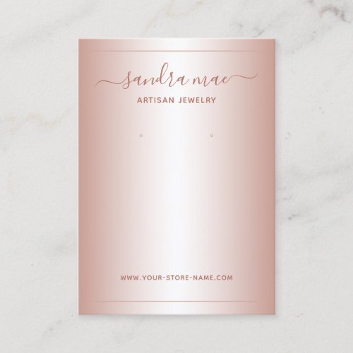 Dusty Rose Blush Pink Ombre Jewelry Display Card