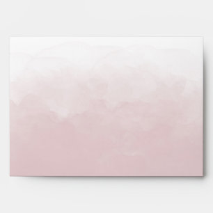 Dusty Rose Blush Pink Watercolor ombre fade Envelope